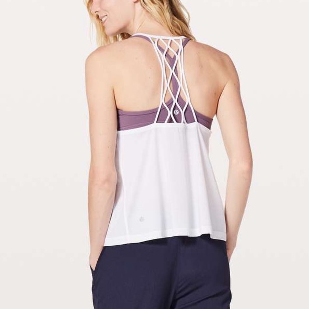 Lululemon Love Knot Open Back Strappy Tank Top Small Yoga Pilates Barre Active